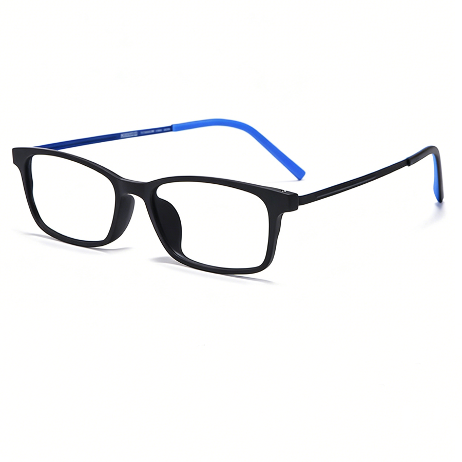 Men Rx Glasses Ultra Light Pure Titanium Frame, Photochromic Anti Blue Light UV Shield