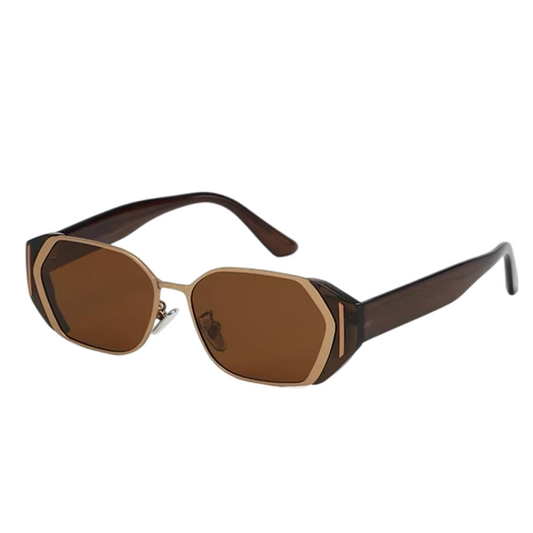 Prescription Sunglasses, Retro Hexagon Two-Tone Frames