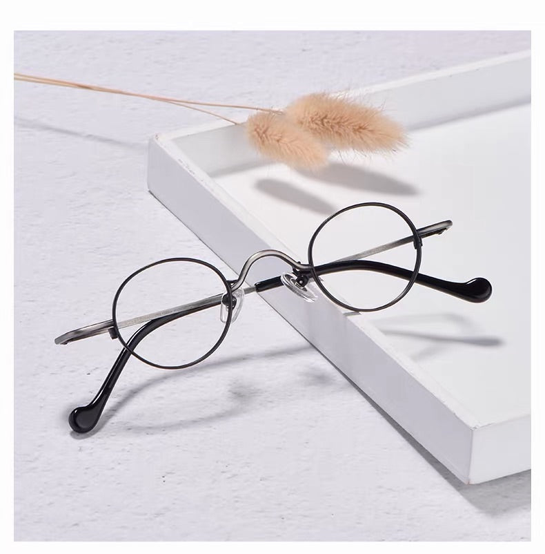 Vintage Mini Small Round Frame Prescription Reading Glasses