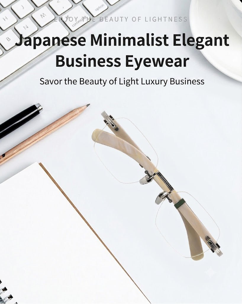 Prescription Glasses | Rimless Buffalo Horn Business Frame