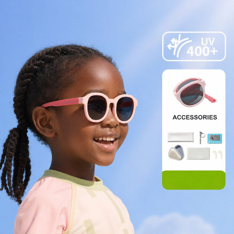 Kids Sunglasses, UV400 Protective Outdoor Sunshade Frame