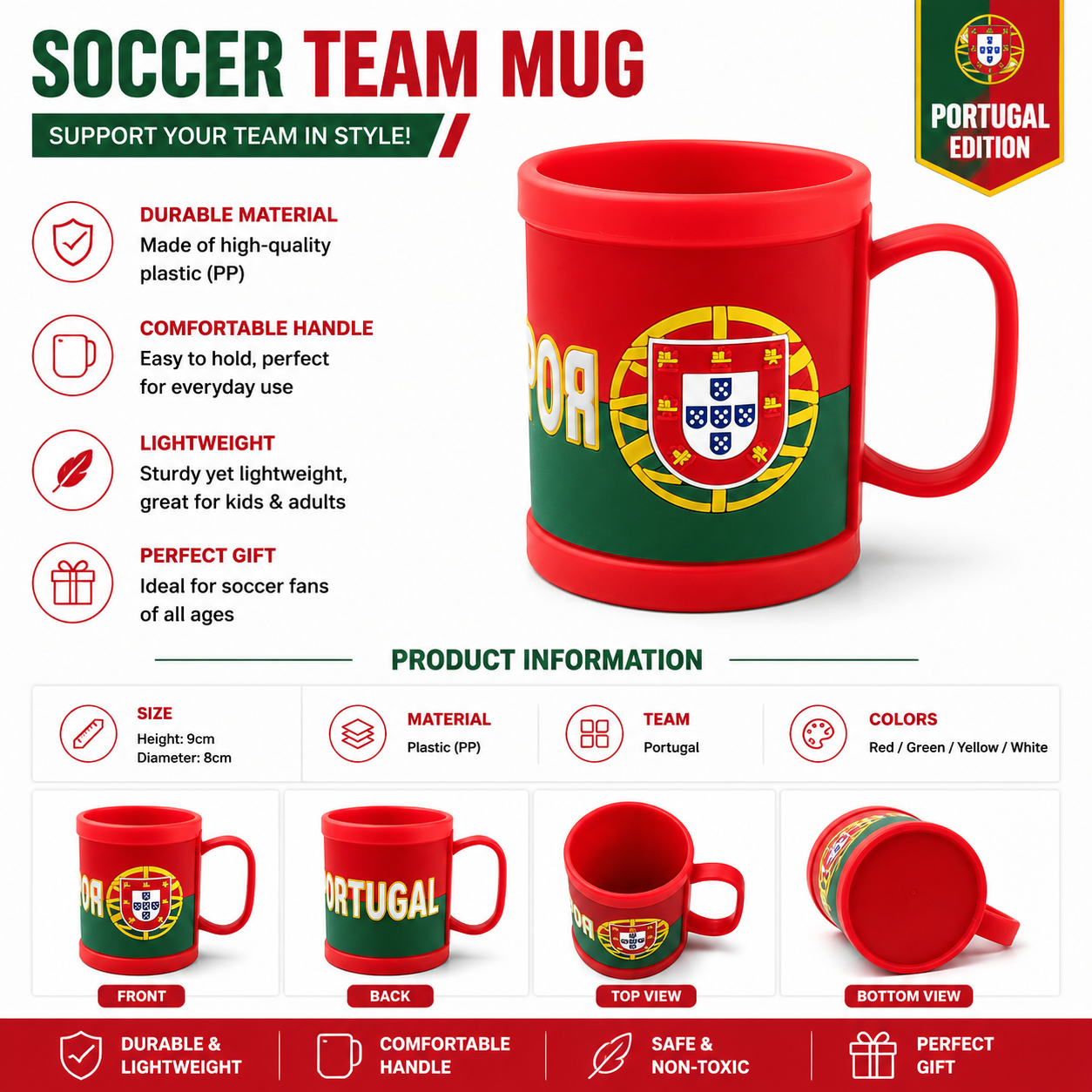 2026 World Cup National Team Ceramic Mug Fan Flag Print Souvenir Cup
