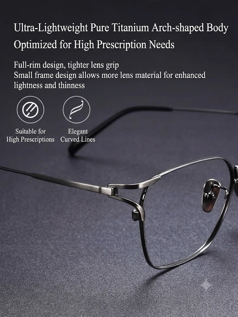 Prescription Eyeglasses | 8g Ultra-Light Full-Rim Titanium Glasses
