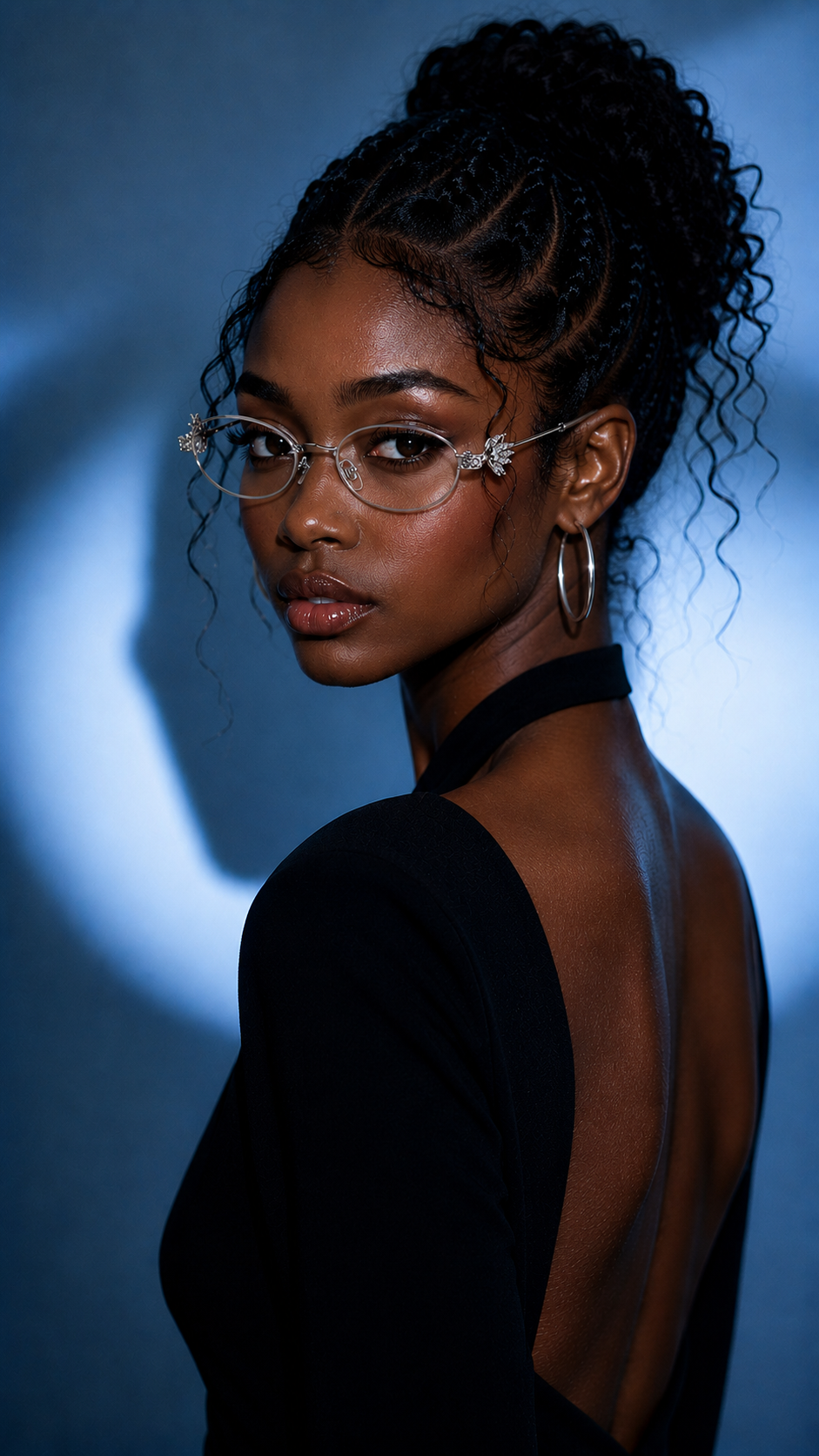 Prescription Glasses | Thin Titanium Rhinestone Frame