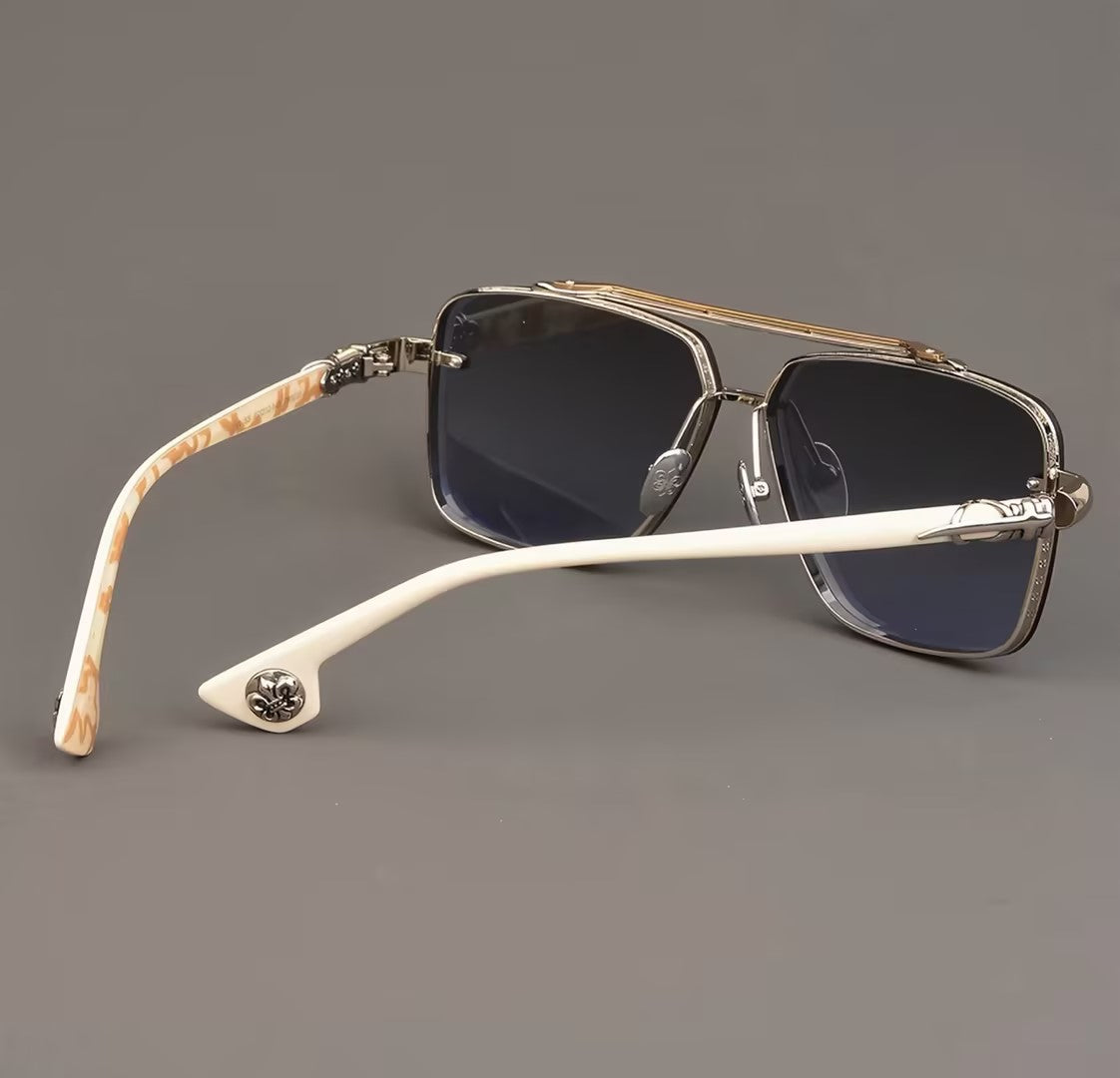 Men's Sunglasses｜Retro Double Bridge Square