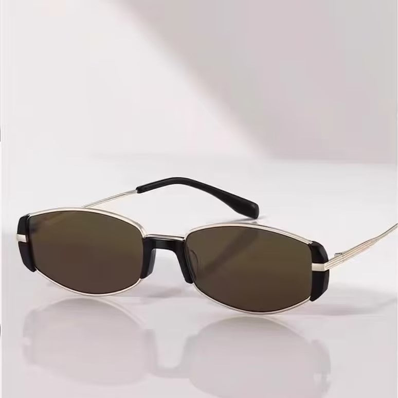 Prescription Sunglasses | Slim Retro Metal Rectangle