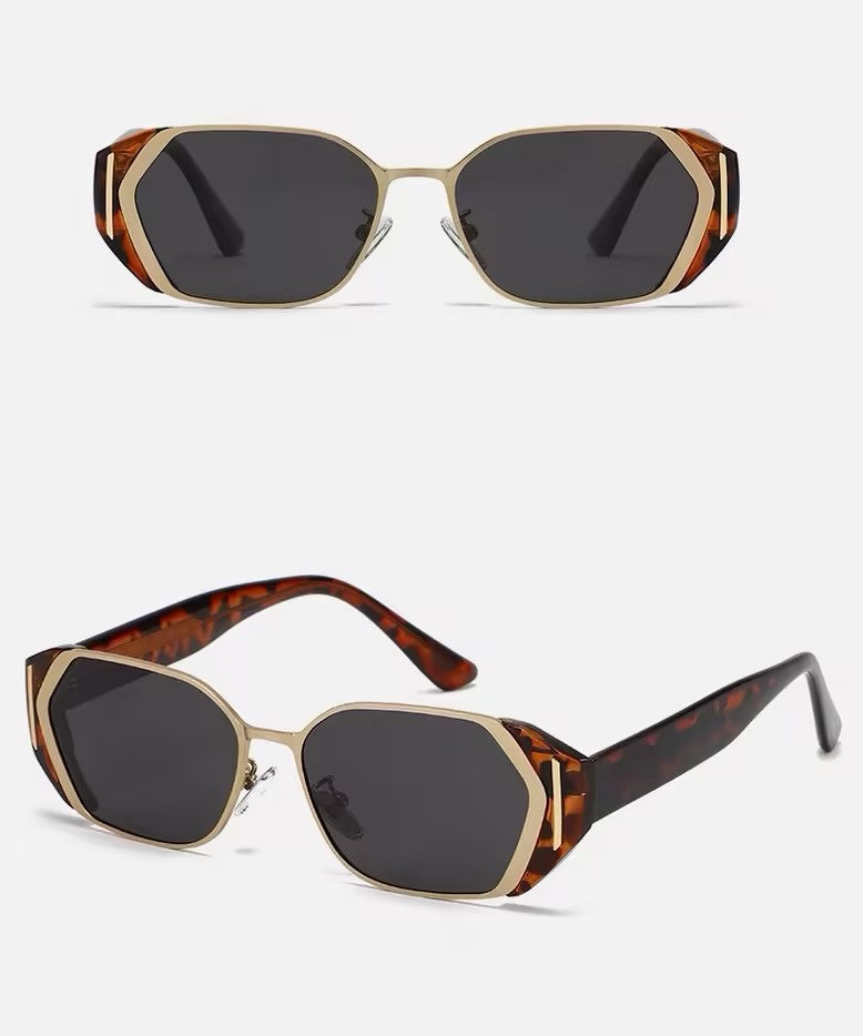Prescription Sunglasses, Retro Hexagon Two-Tone Frames