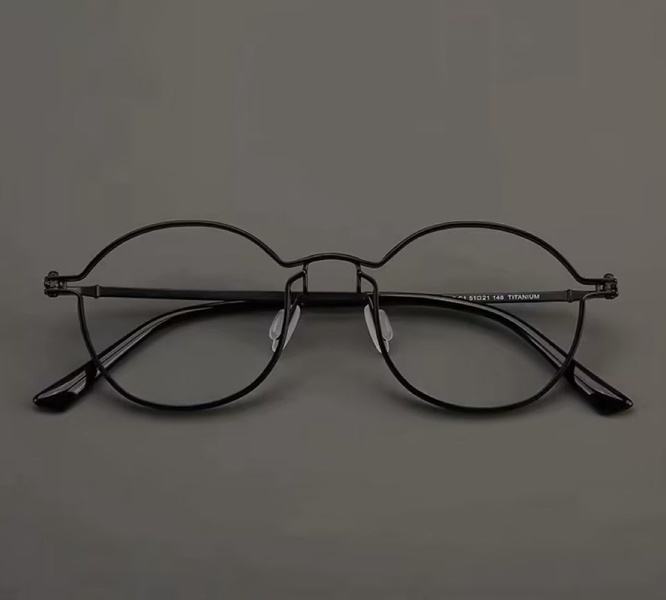 Prescription Glasses | Ultra Thin Wire Titanium Oval Optical Frames
