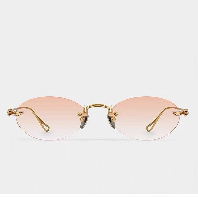 Prescription Sunglasses | Rimless Vintage Oval