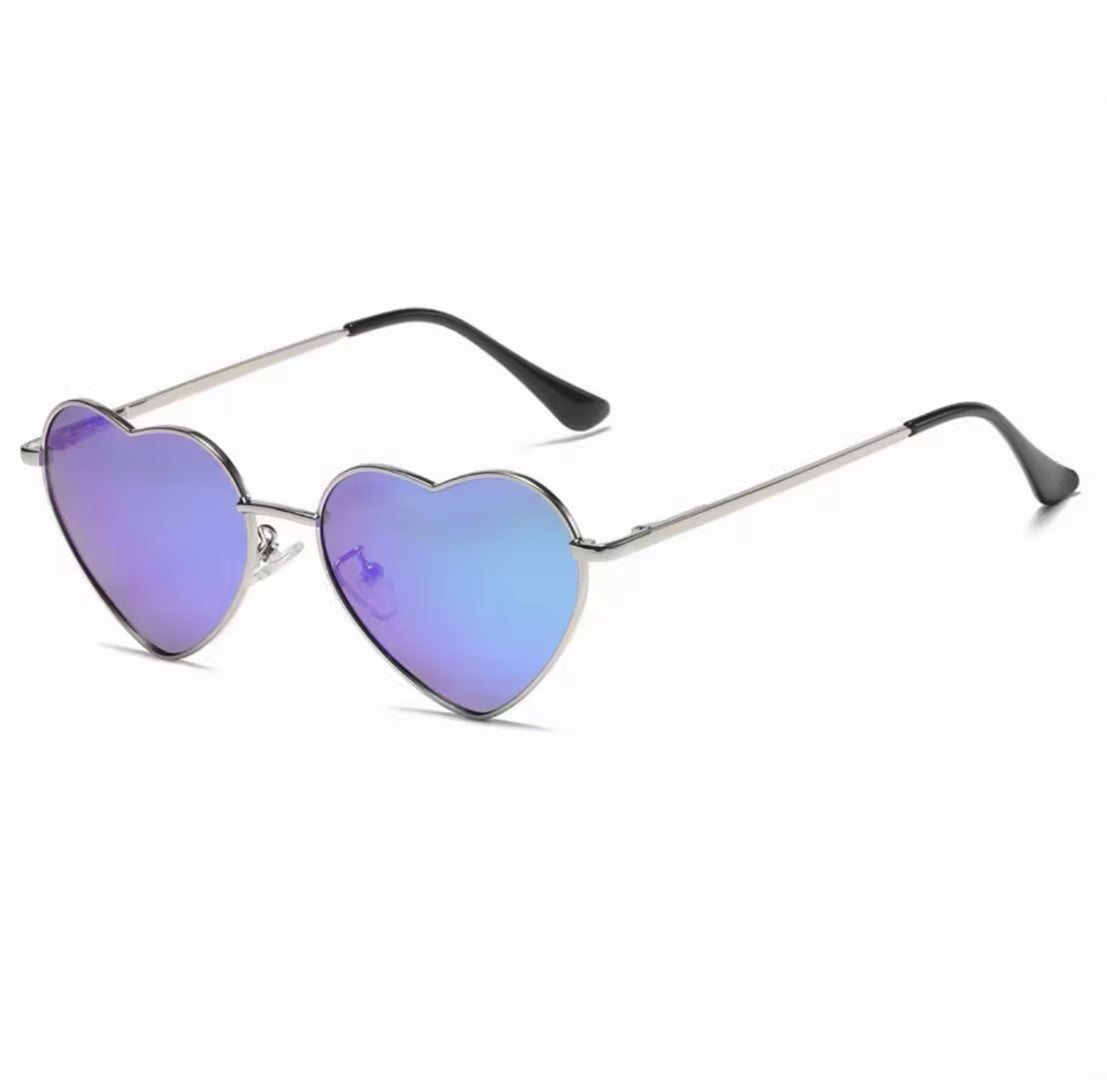 Sunglasses Lightweight Metal Heart Shape for Beach and Party