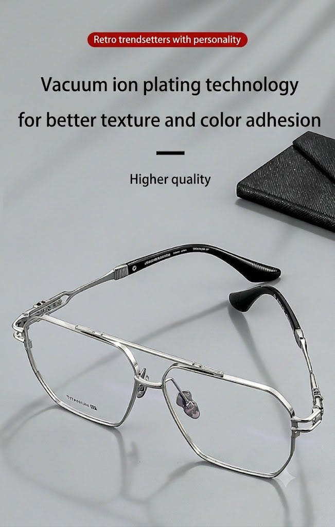 Prescription Men’s Glasses | Vintage Pure Titanium Square Frame