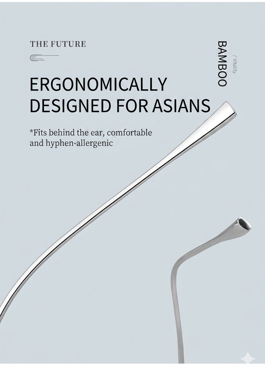 Prescription Eyeglasses | 6g Ultra-Light Rimless Glasses with Pure Titanium Frame