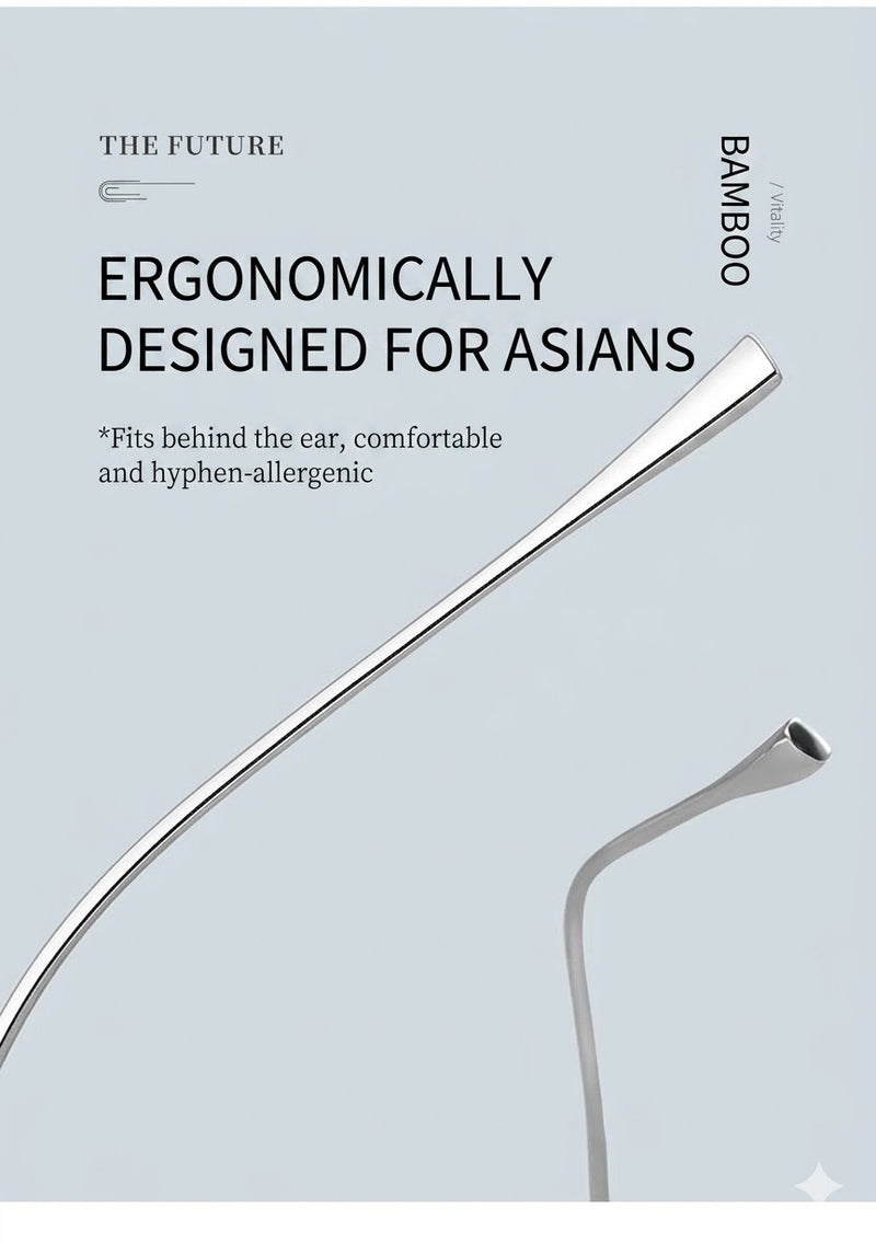 Prescription Eyeglasses | 6g Ultra-Light Rimless Glasses with Pure Titanium Frame