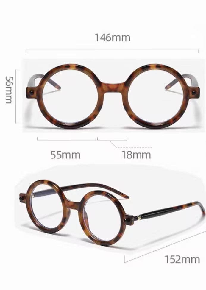 Prescription Reading Glasses, Vintage Small Round Acetate Frames