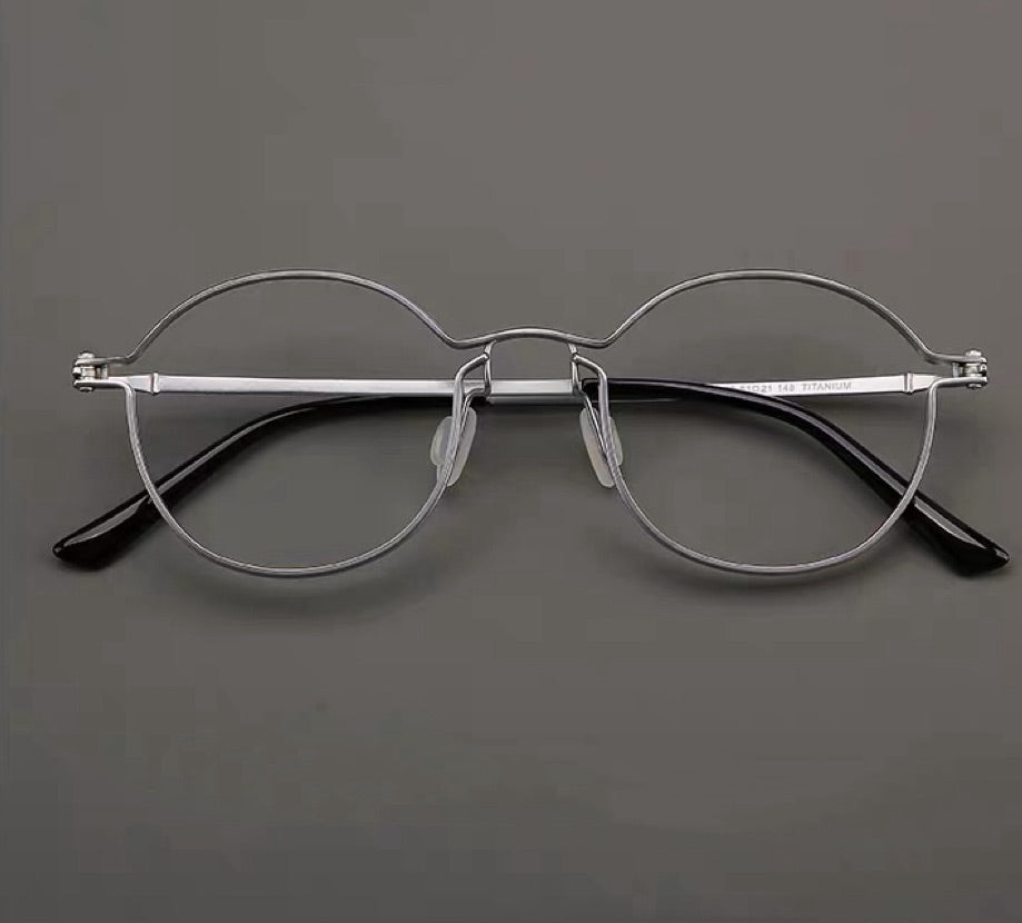 Prescription Glasses | Ultra Thin Wire Titanium Oval Optical Frames