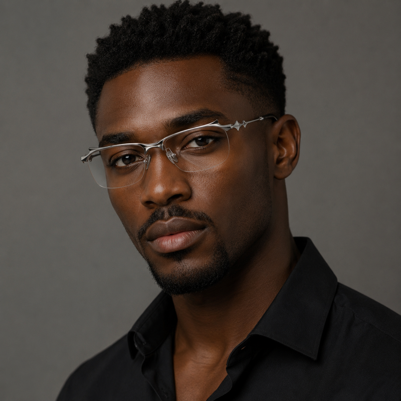 Prescription Glasses | Ultralight Titanium Rimless Butterfly Cat Eye Frame
