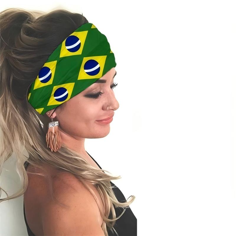 World Cup National Flag Sports Headband – Elastic Sweatband for Men & Women