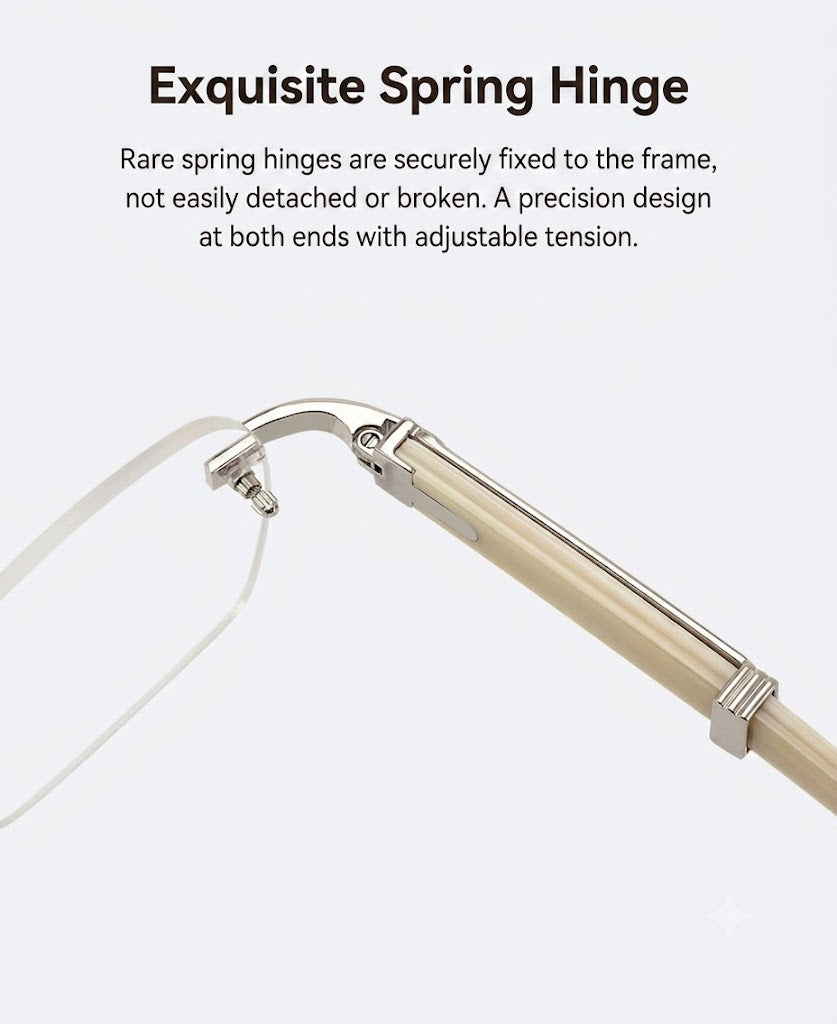 Prescription Glasses | Rimless Buffalo Horn Business Frame