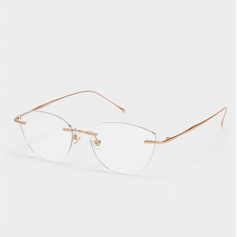 Prescription Glasses | Ultralight Titanium Rimless Cat Eye Design Frame