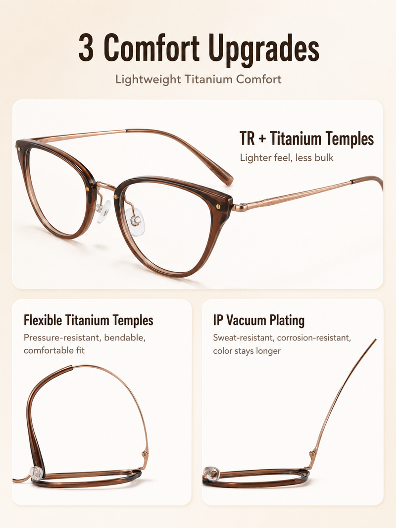 Women Cat Eye Metal Glasses | Elegant Eyewear