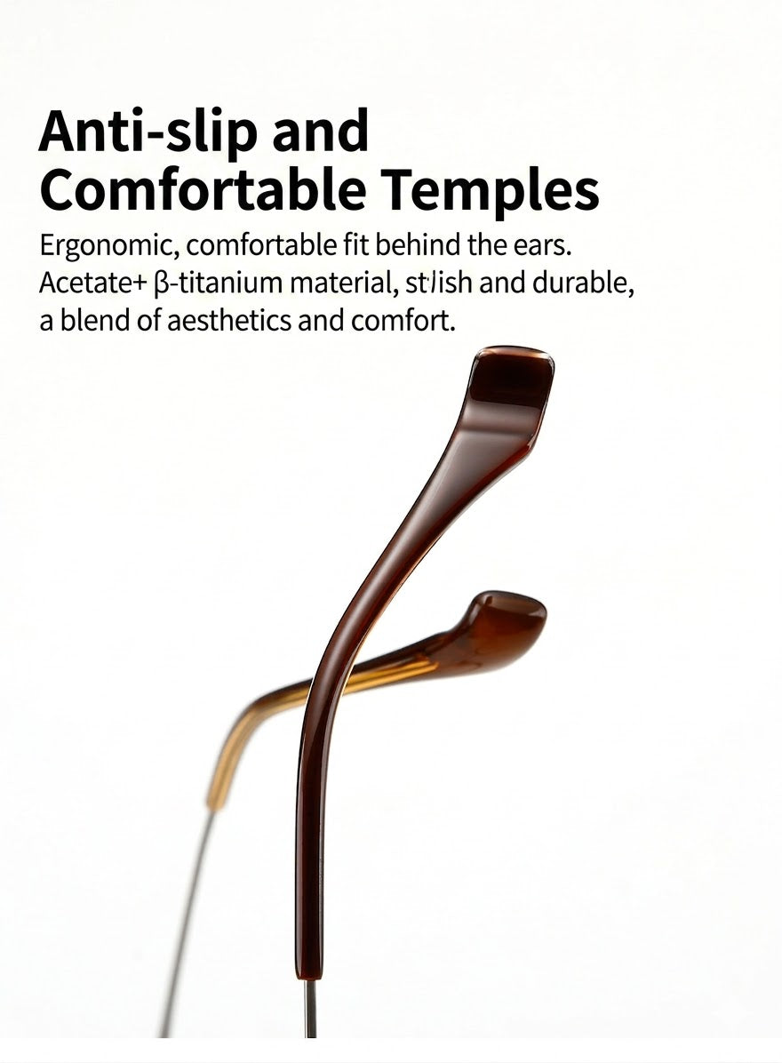 Prescription Men’s Eyeglasses | Titanium Double Bridge Optical Frame