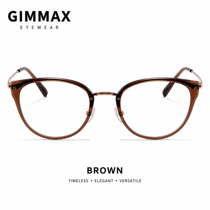 Prescription Glasses | Cat Eye Metal Frame