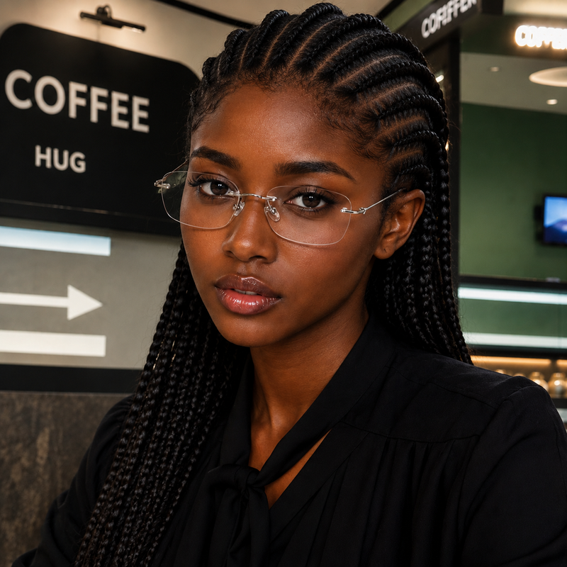 Women Minimal Rimless Glasses | Thin Fashion Eyewear