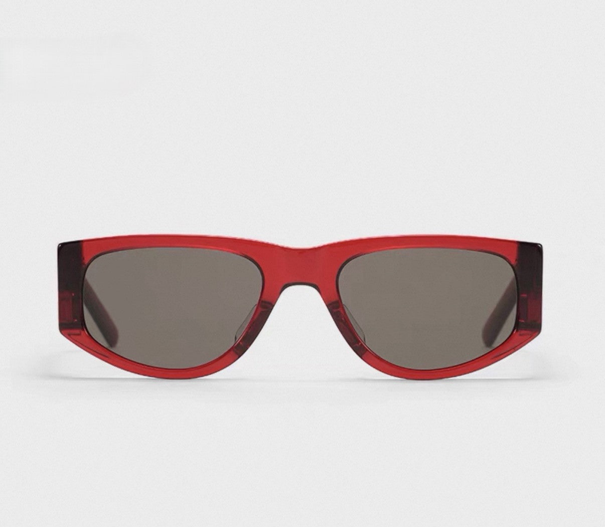 Sunglasses, Futuristic Matte Metallic Cat Eye Acetate Eyewear