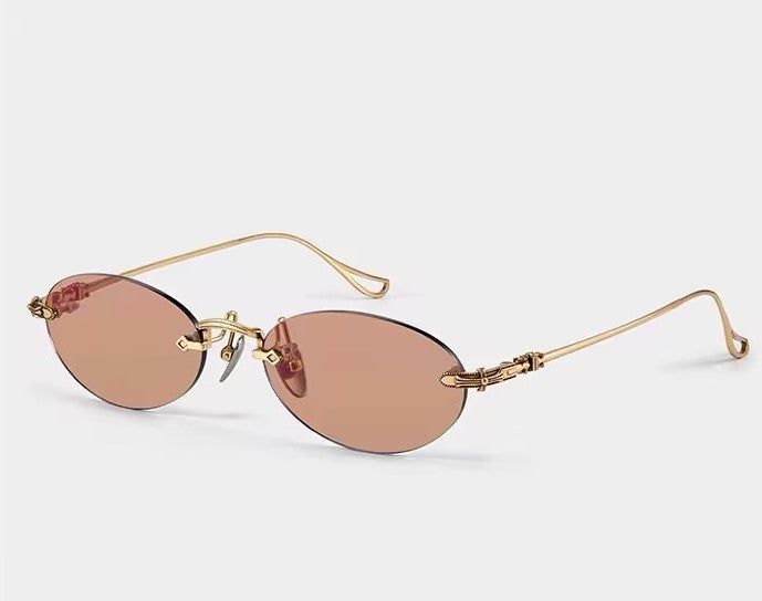 Prescription Sunglasses | Rimless Vintage Oval