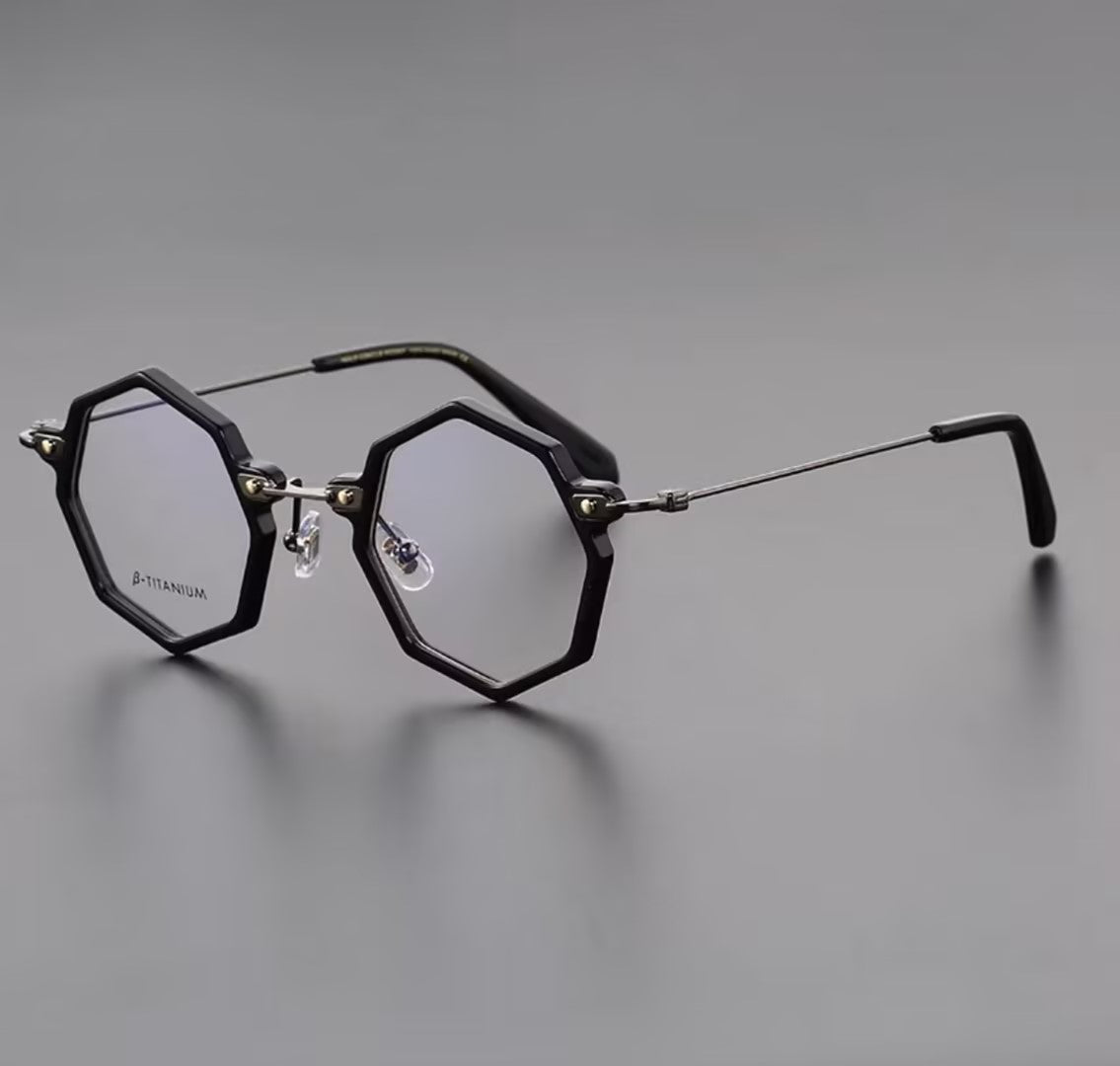 Prescription Glasses | Geometric Hexagonal β-Titanium Optical Frames