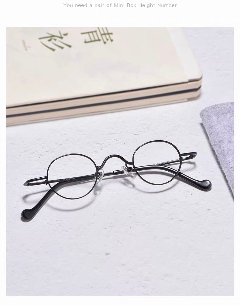 Vintage Mini Small Round Frame Prescription Reading Glasses