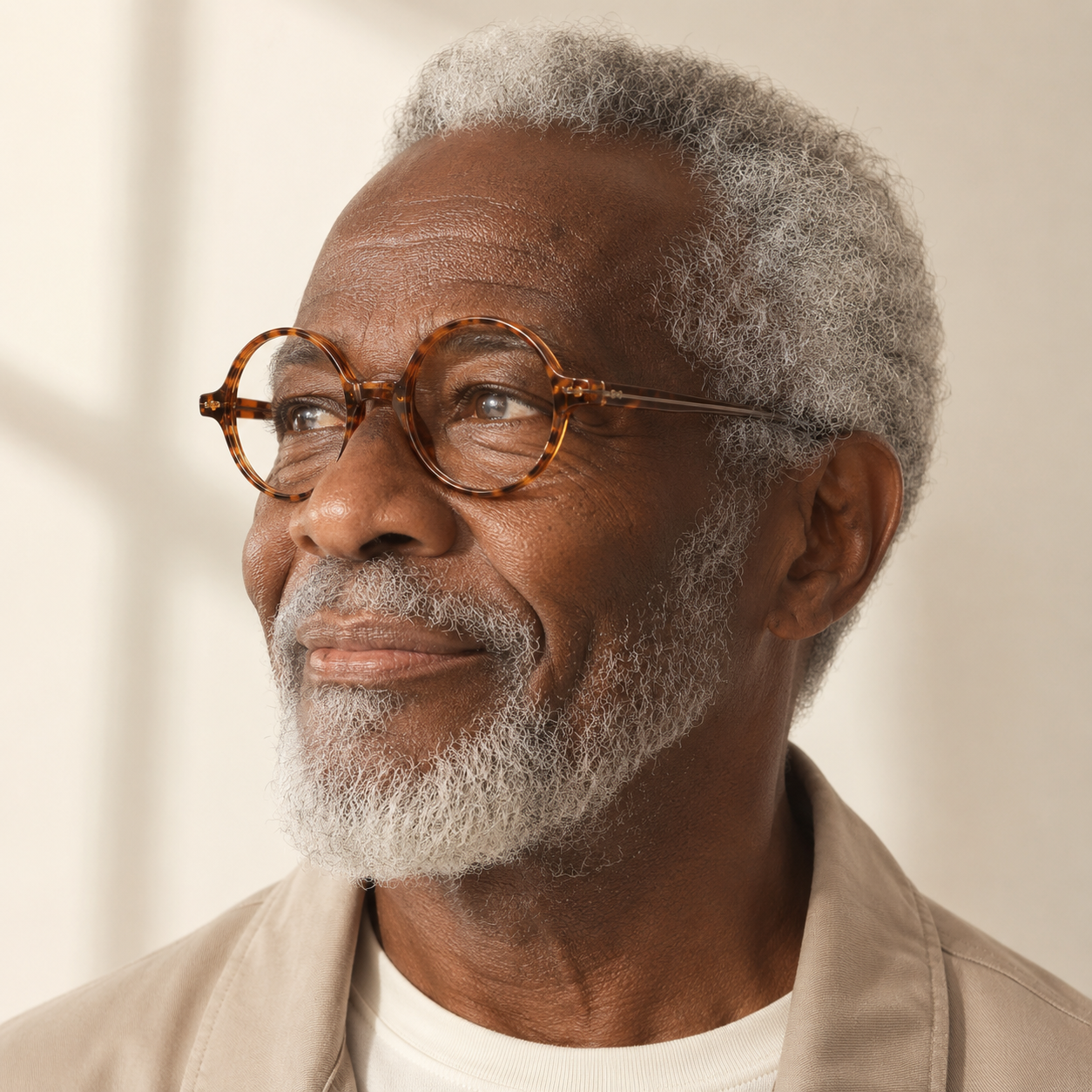 Prescription Reading Glasses, Folding Portable Round Frame