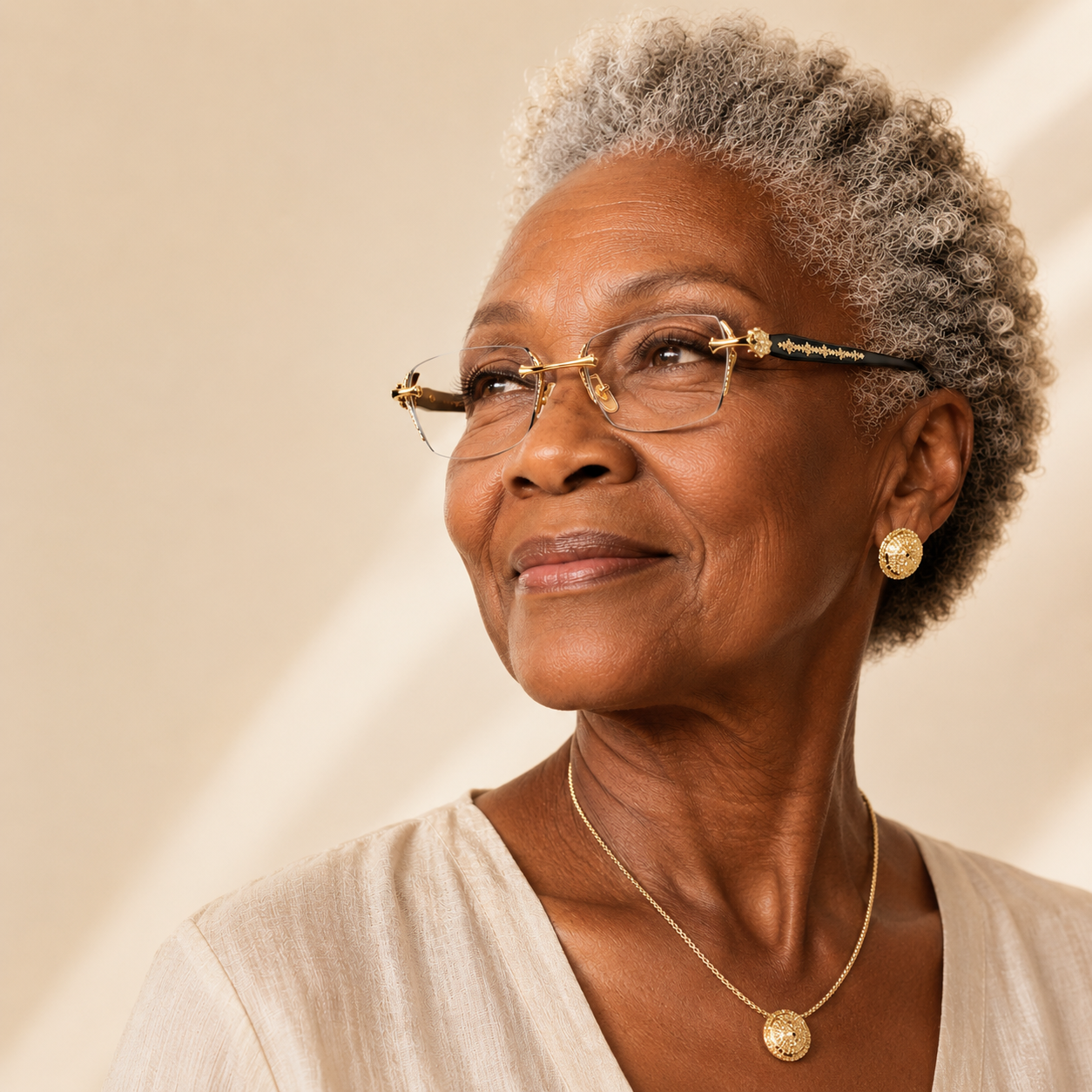 Prescription Reading Glasses, Luxury Rimless High-Definition Frame