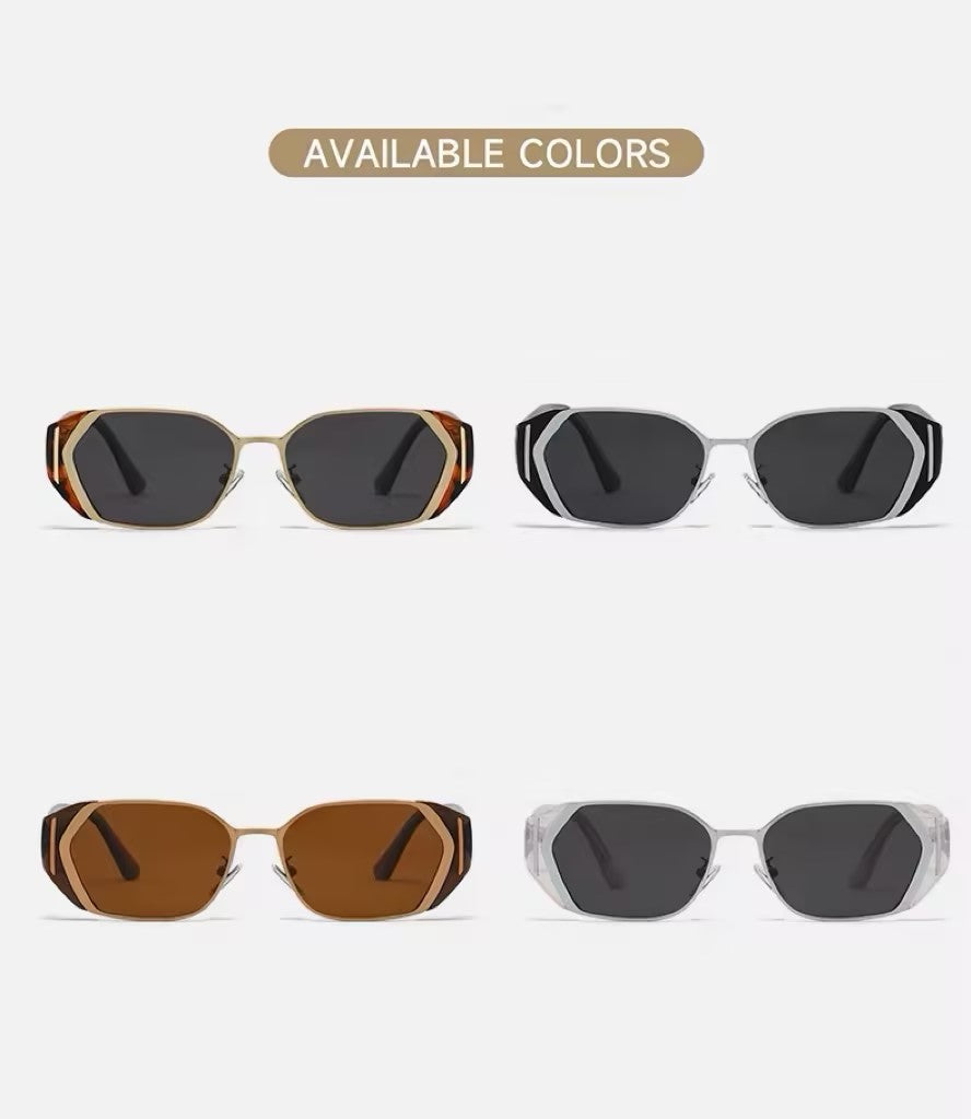 Prescription Sunglasses, Retro Hexagon Two-Tone Frames