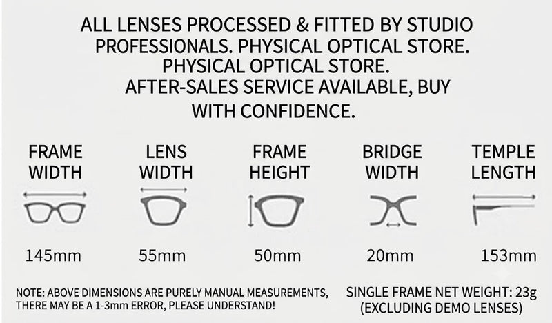 Prescription Glasses | Vintage Square Titanium Glasses, Luxury Carved Frame