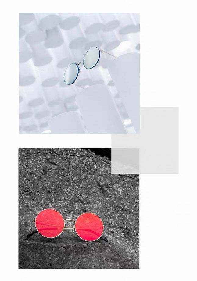 Sunglasses, Vintage Thin Metal Round