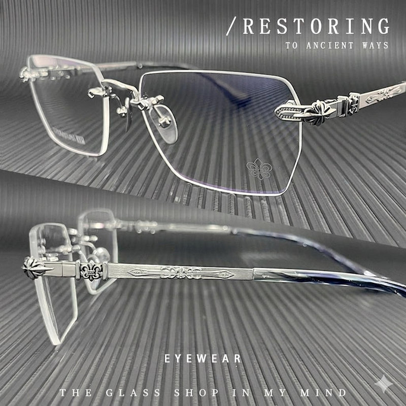 Prescription Men’s Eyeglasses | Vintage Rimless Photochromic Glasses