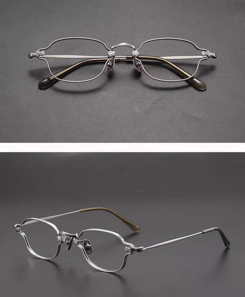 Prescription Glasses | Vintage Tiny Oval Titanium Optical Frames