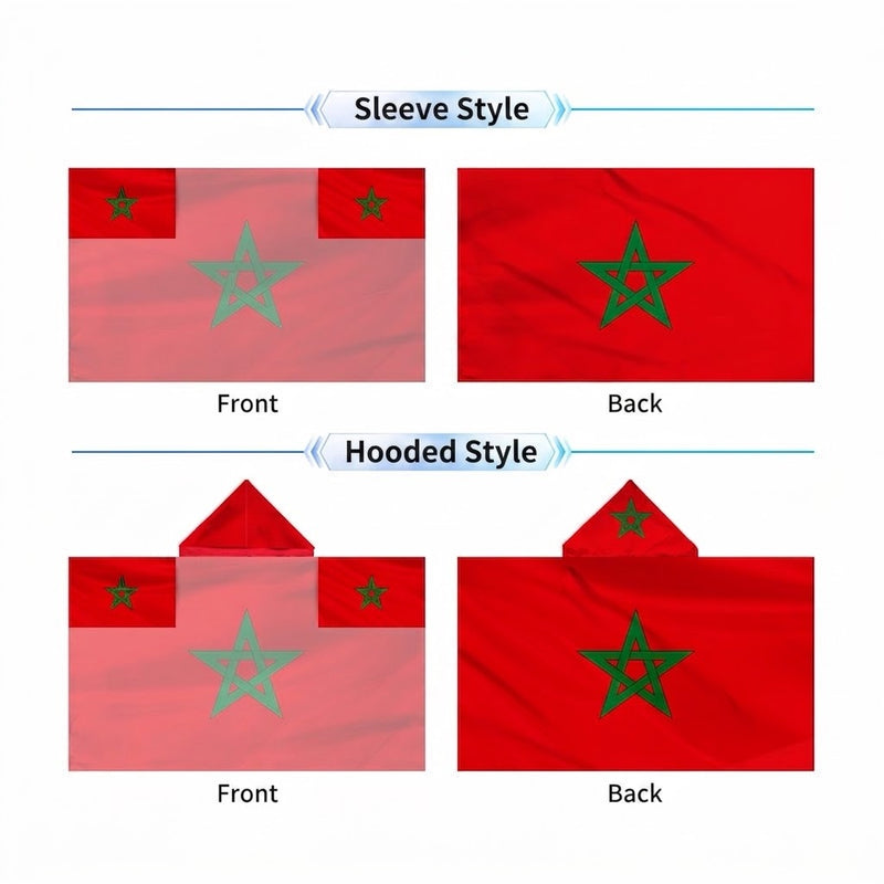 2026 World Cup National Flag Cape, 48 Countries Available, Hooded / Sleeve Tube 2 Styles