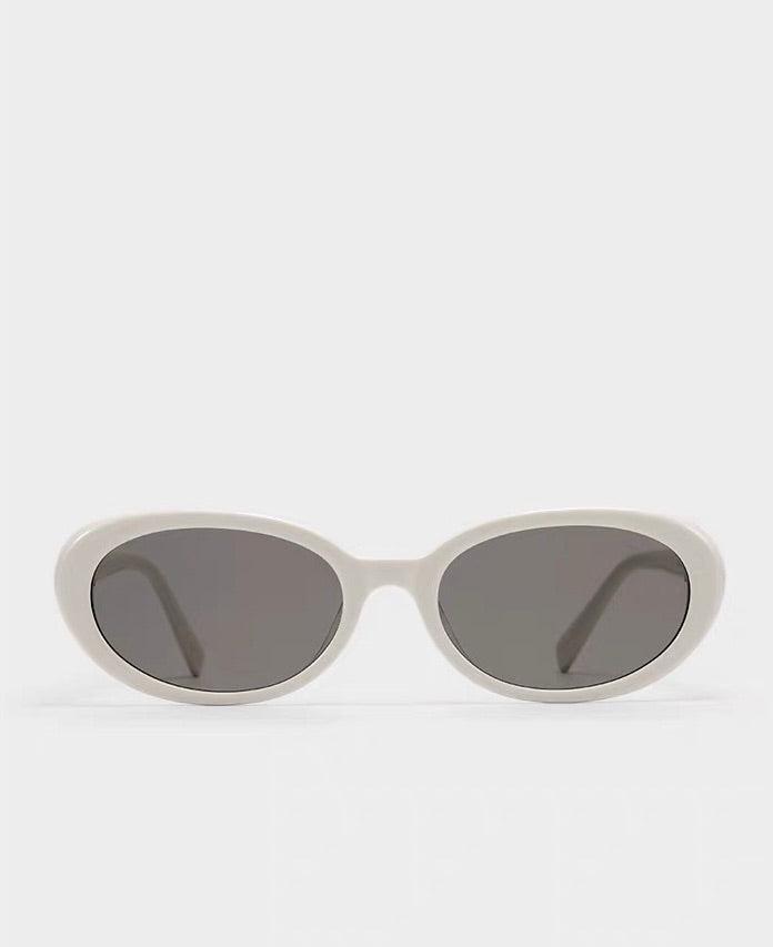 Prescription Sunglasses | French Cream Retro Oval Acetate,  Vintage Soft Tone Oval Frame Fashion Shades