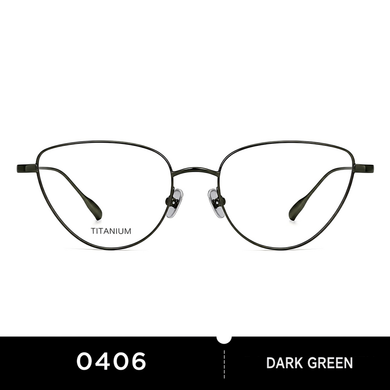Prescription Women’s Eyeglasses | Gold Wire Cat Eye Ultralight Titanium Frame with Gradient Lenses