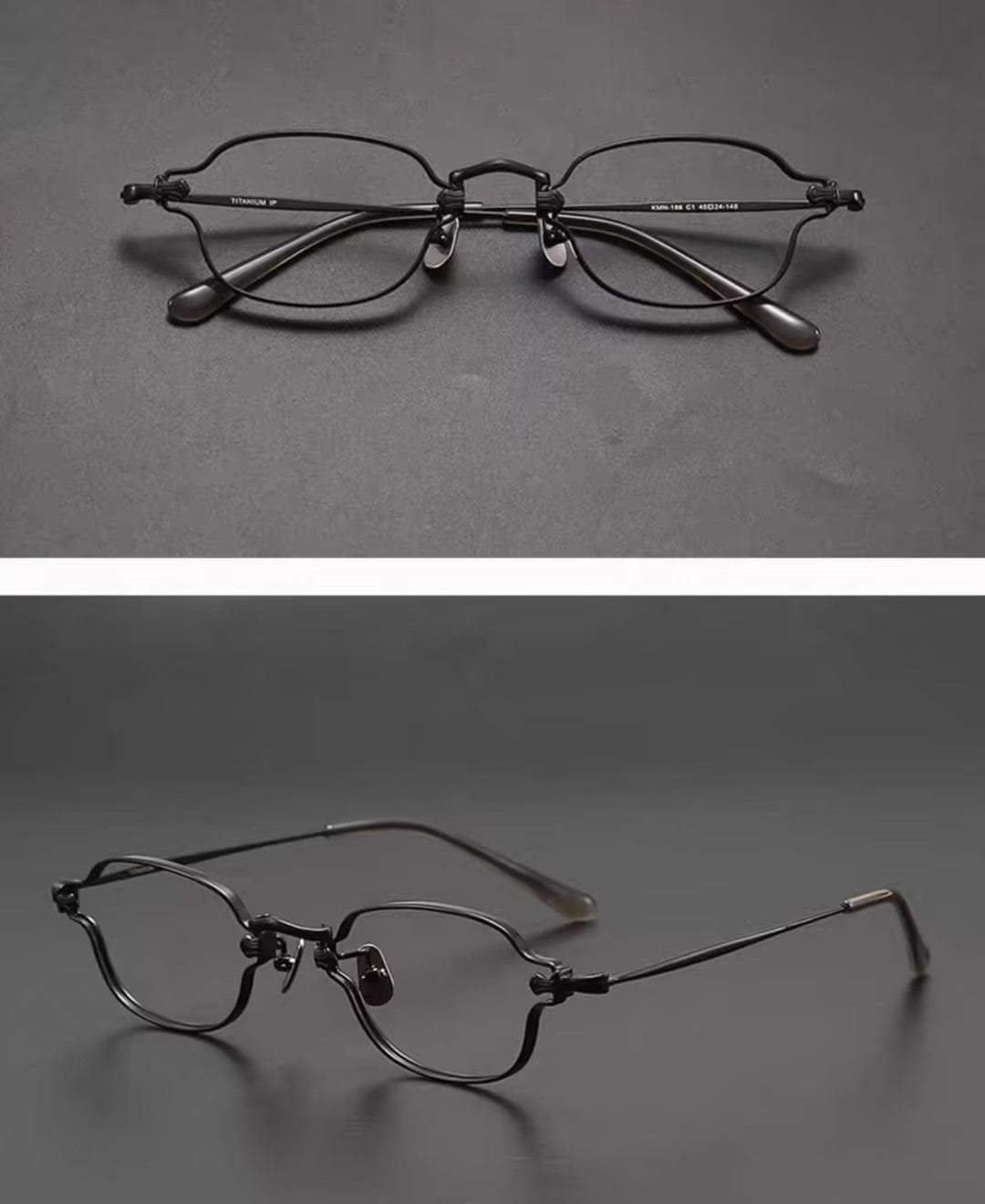 Prescription Glasses | Vintage Tiny Oval Titanium Optical Frames