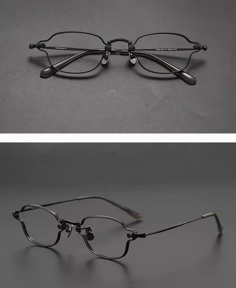 Prescription Glasses | Vintage Tiny Oval Titanium Optical Frames