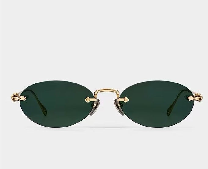 Prescription Sunglasses | Rimless Vintage Oval