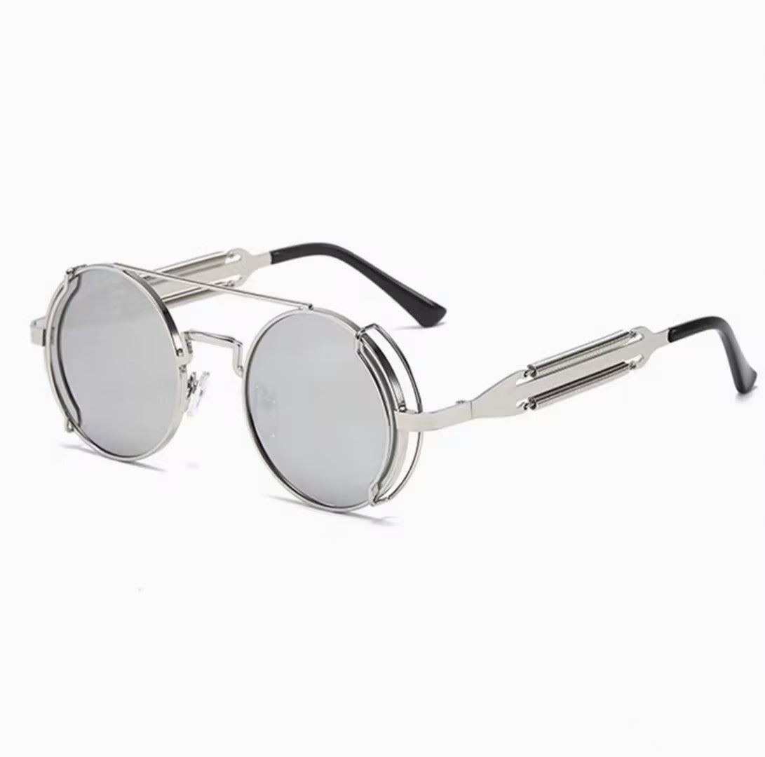 Sunglasses | Steampunk Double Bridge Round Metal, 13 Color Option