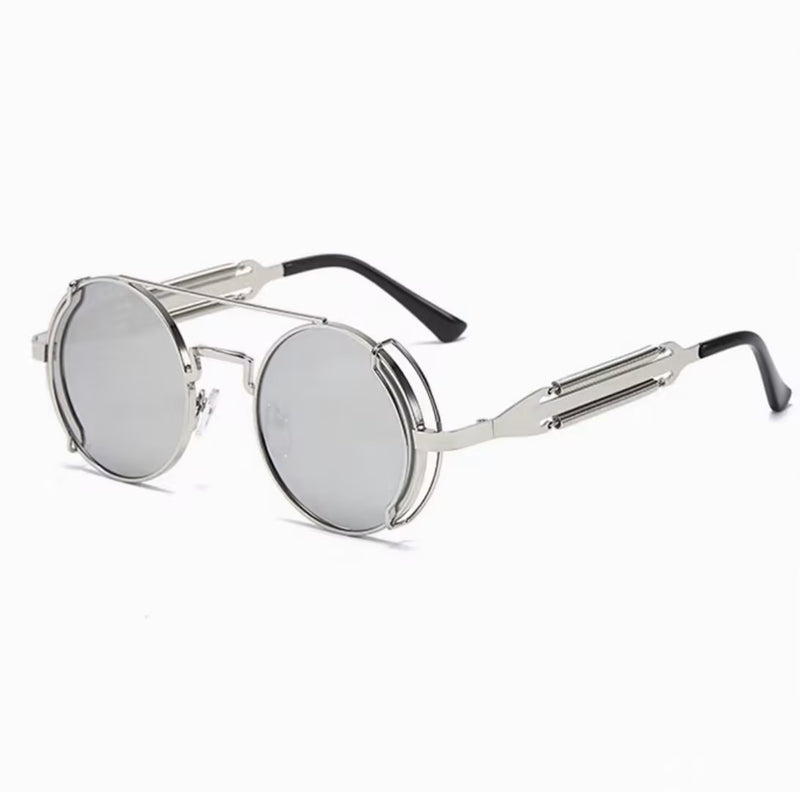 Sunglasses | Steampunk Double Bridge Round Metal, 13 Color Option