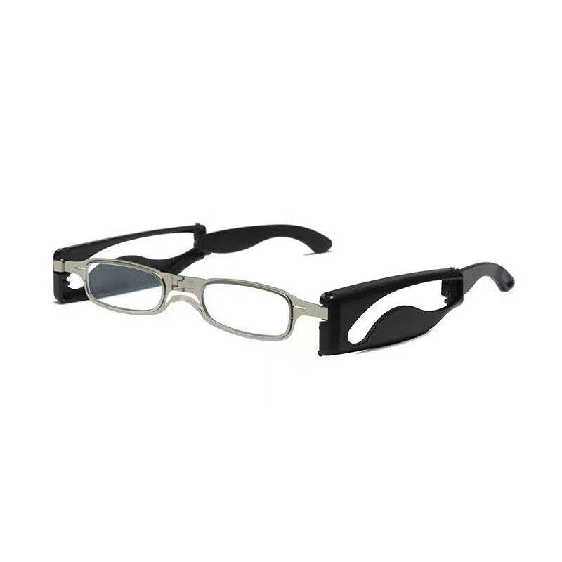 Prescription Reading Glasses, Folding Portable Frame with Neck Chain