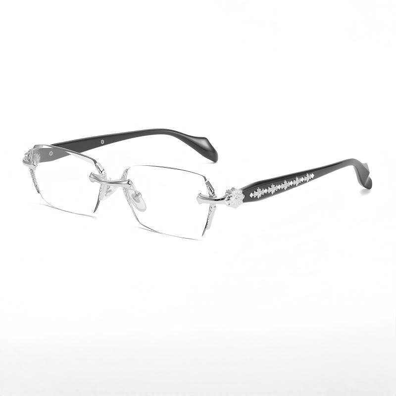 Prescription Reading Glasses, Luxury Rimless High-Definition Frame