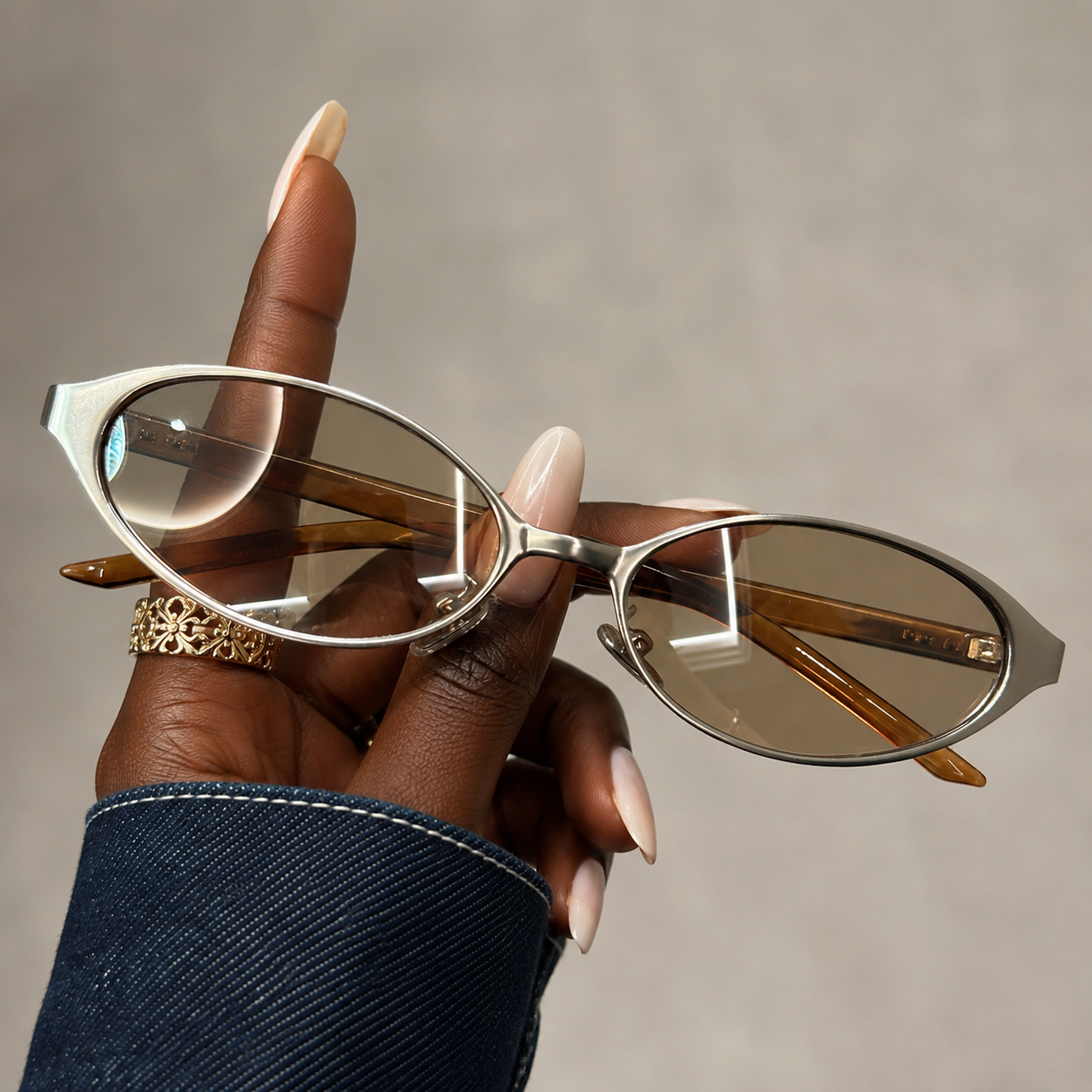 Prescription Women’s Sunglasses | Cat Eye Oval Slim Frame Retro Style