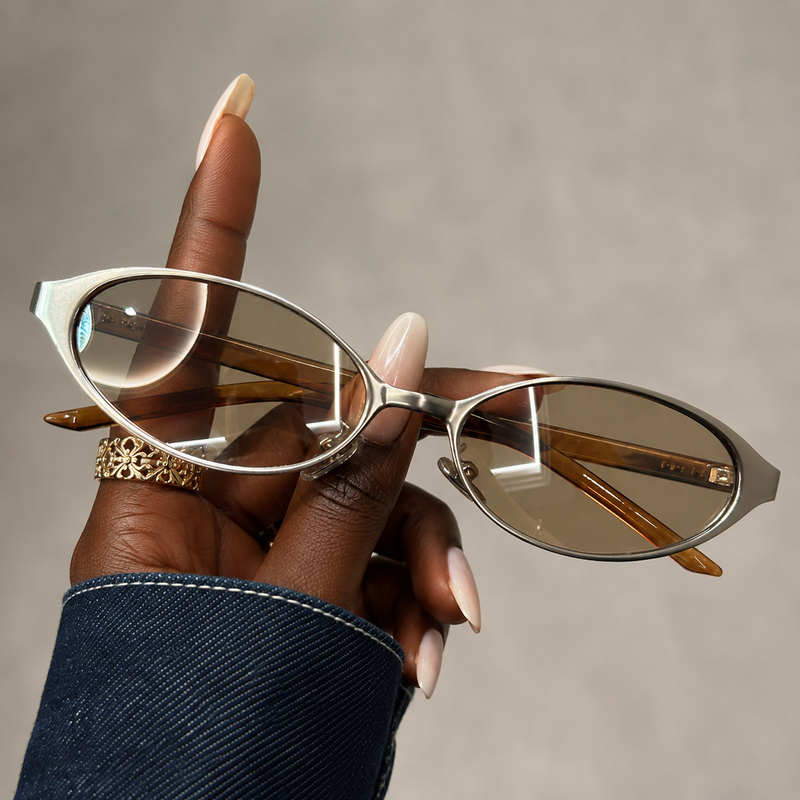 Prescription Women’s Sunglasses | Cat Eye Oval Slim Frame Retro Style